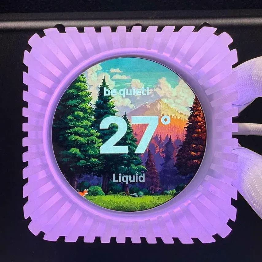 AIO be quiet! Light Loop IO LCD với màn hình IPS trên pump và đèn RGB minh họa cho bài viết về AIO có màn hình đầu tiên của hãng
